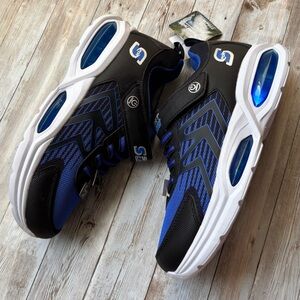 Skechers Kids Sport Lights Black and Blue Sneakers